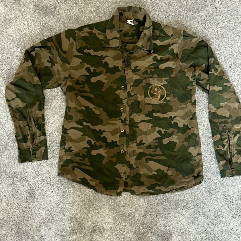 Zumba Camouflage Button-Up Jacket